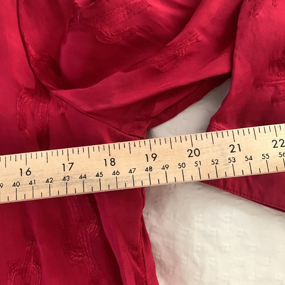 Pepaloves—Red Shirt Peter Pan Collar‎ Cactus Print in the Blink. Sz L - Picture 11 of 15